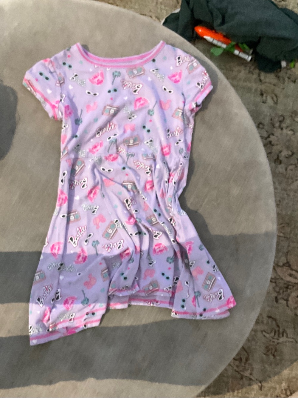 Girls' Lavender Pink Printed Nightgown - Kids Pajamas
